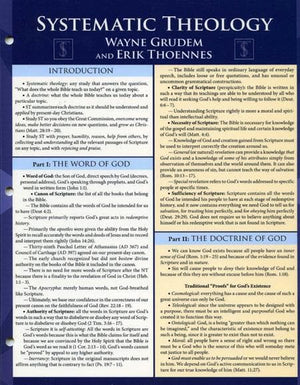 9781844742110-Systematic Theology Study Poster-Grudem, Wayne; Thoennes, Erik