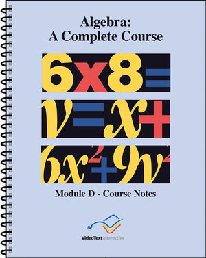 Algebra Module D Course Notes by Tom Clark