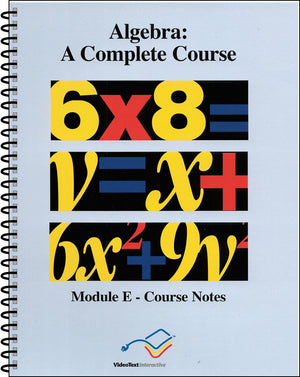 Algebra Module E Course Notes by Tom Clark