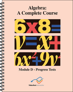 Algebra Module D Progress Tests by Larry Collins; Tom Clark